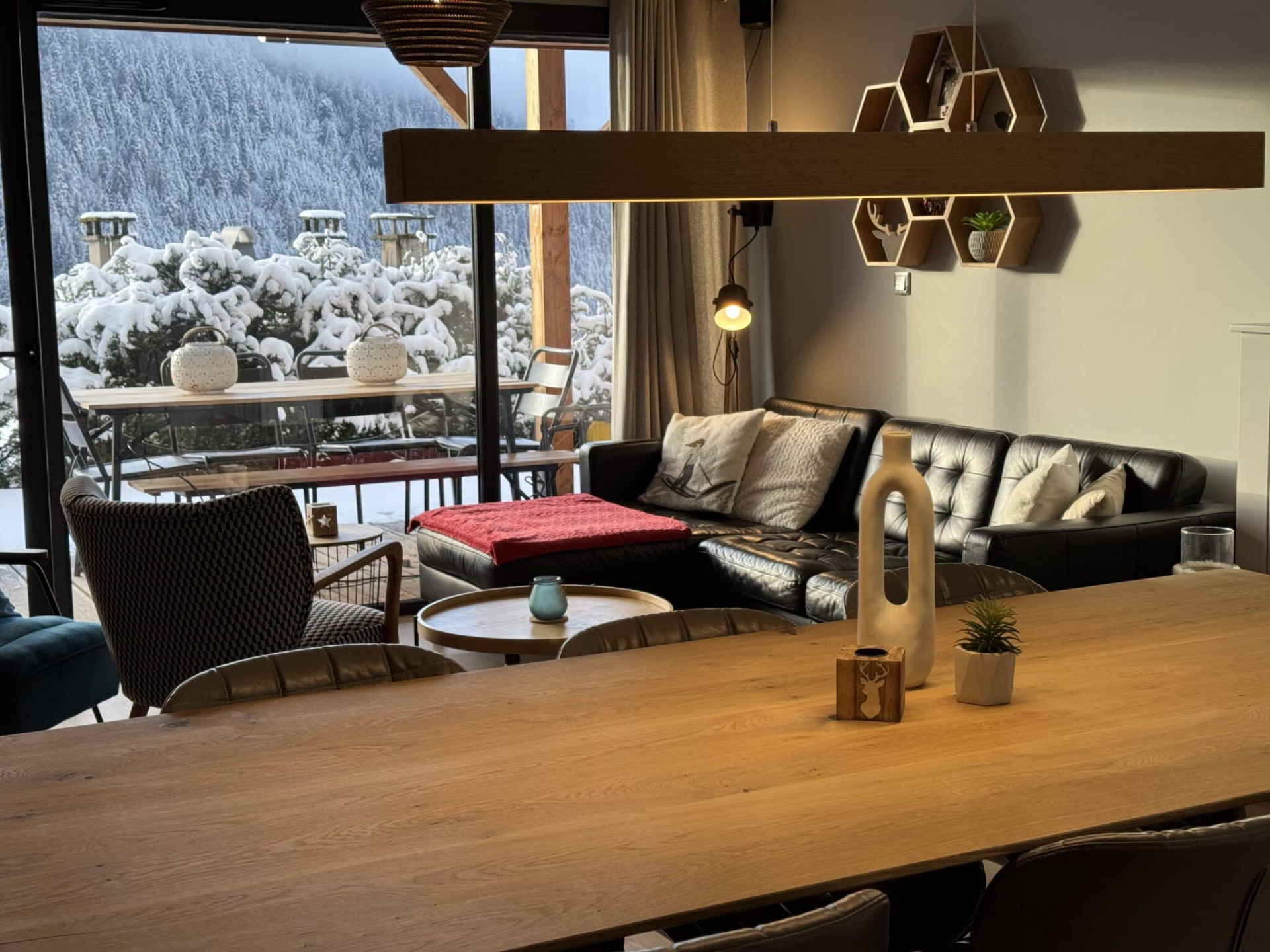 Résidence 360, appartement 19, salon, Châtel ski vacances neige montagne