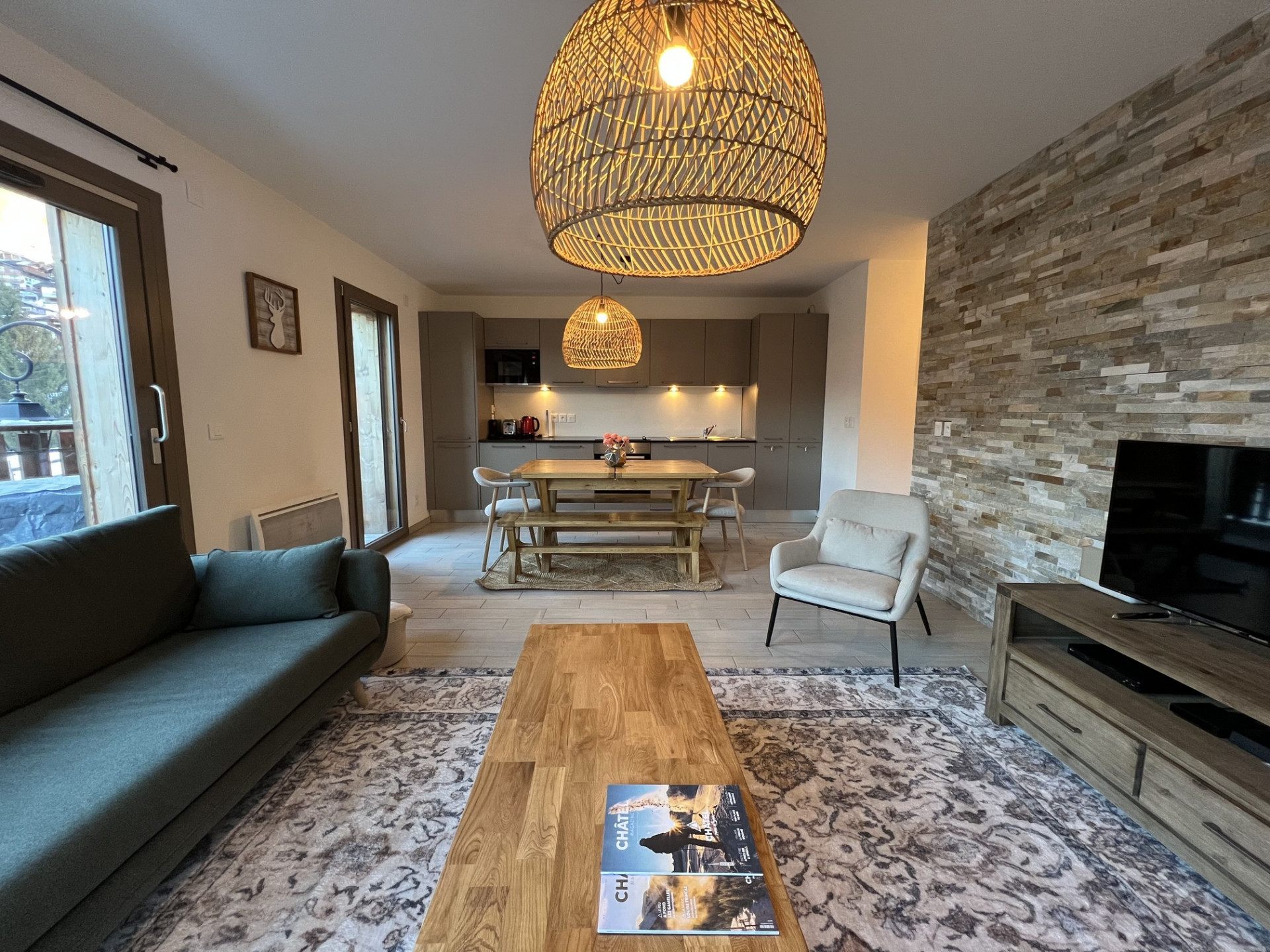 4 Elements Residence, Building A, Apartment 14, Living Room, Châtel France Mountain