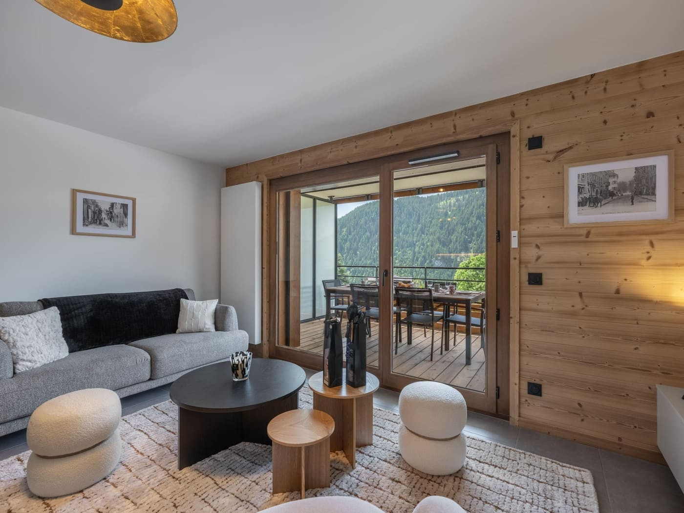 Apartment block Art Mony, Apartment 107, Chatel, Living room, Mountains view