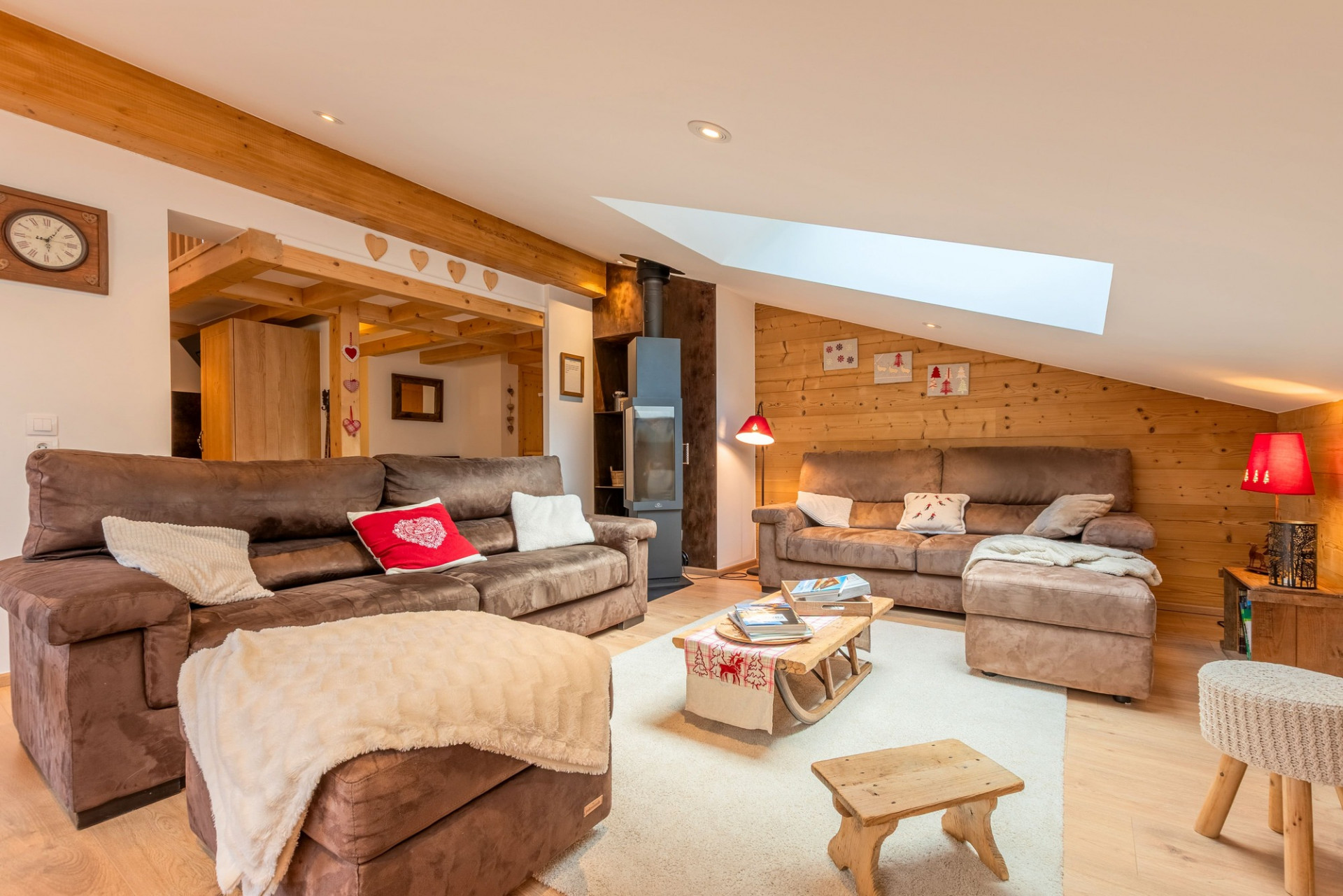 Chalets des Freinets Residence, Building C, Apartment 301, living room, Châtel: snow and ski vacation