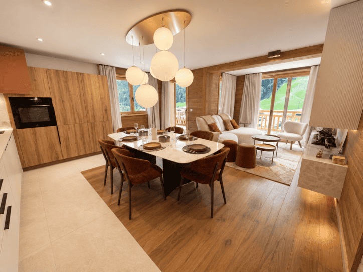 Residence Etoile du Linga, Apartement 22A, Dining room and living room, Linga Residence Etoile du Linga, Apartement 22A, Dining room and living room, Linga