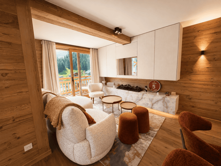 Residence Etoile du Linga, Apartement 22A, Living room, Chatel Reservation Residence Etoile du Linga, Apartement 22A, Living room, Chatel Reservation