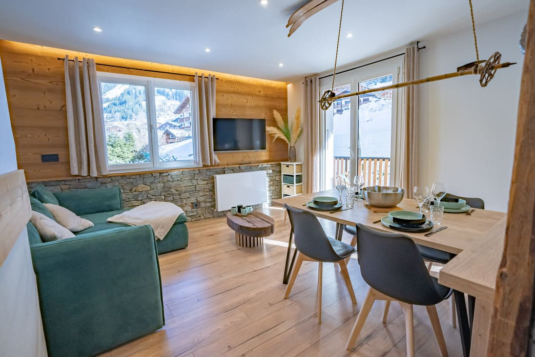 Residence Grand Tetras, Apartment 203, Chatel, Living room, Accommodation rental