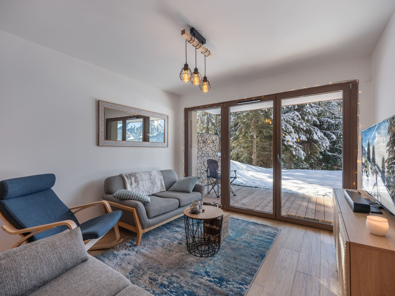 Residence l'Alchimie, Apartment 1C, Living room, Châtel Mountain