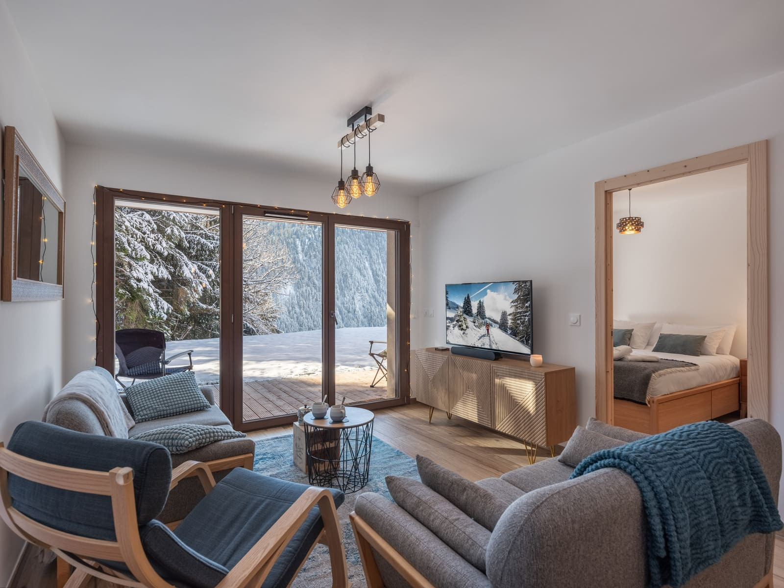 Residence l'Alchimie, Apartment 1C, Living room, Châtel Holidays French Alps