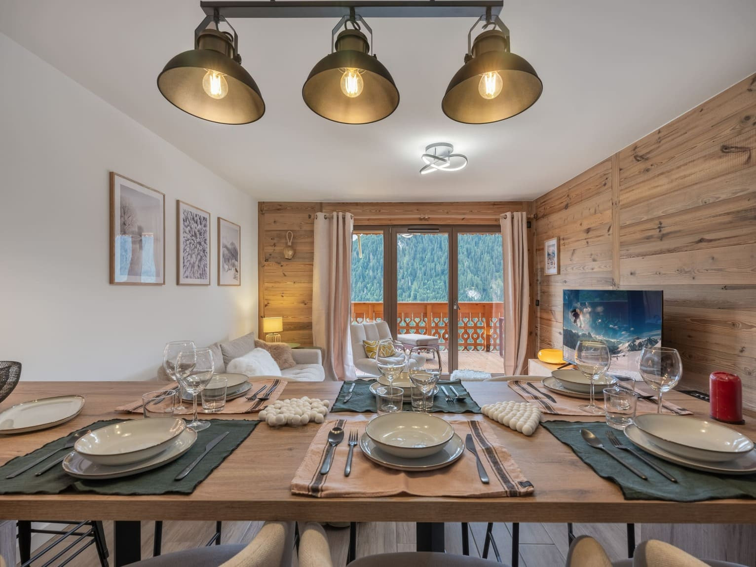 Residence l'Alchimie, Apartment 22B, Chatel, Living room, Raclette party
