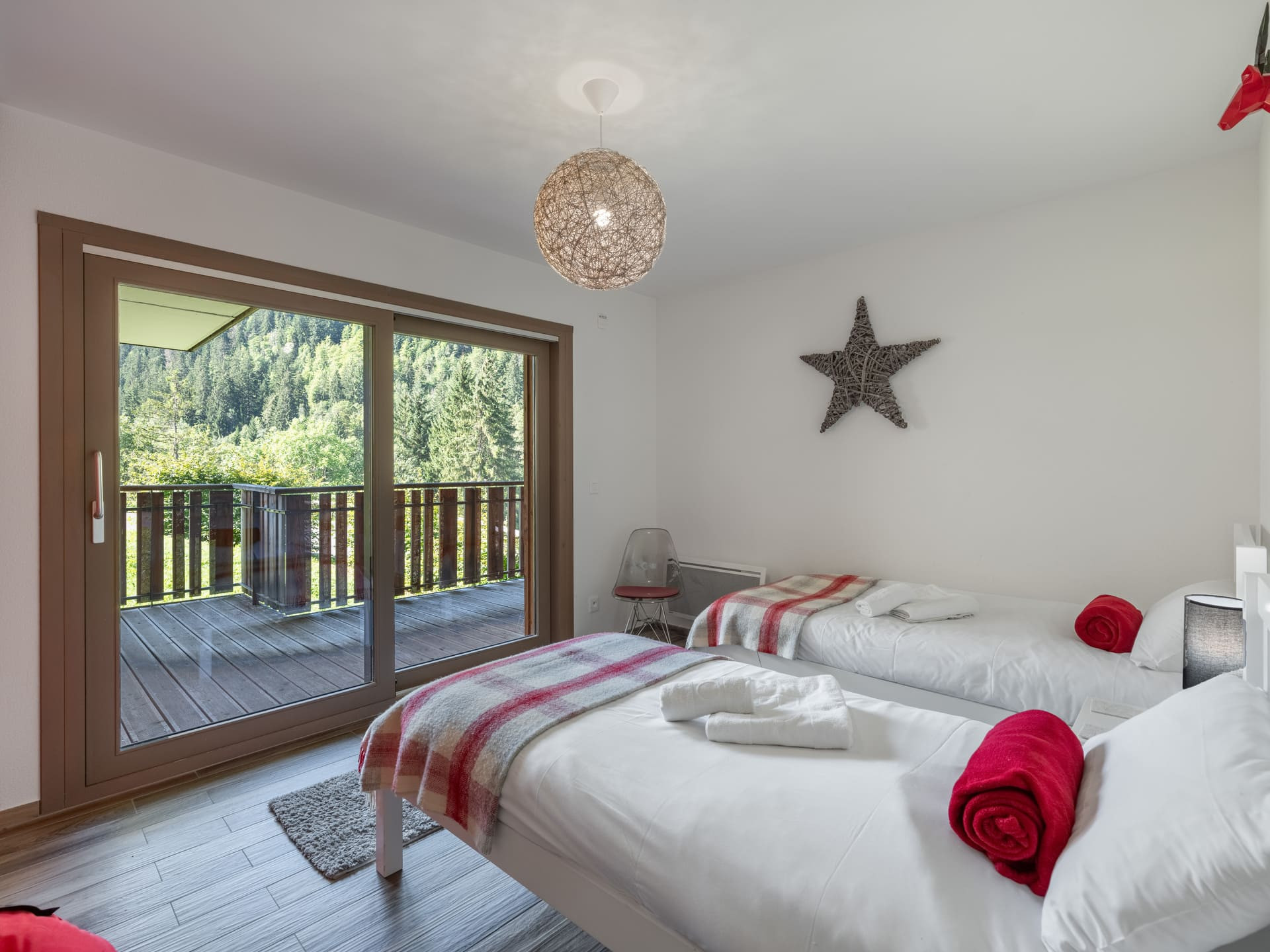 Résidence les 4 Elements, apartment 001 B, Bedroom 2 single beds, Châtel Portes du Soleil