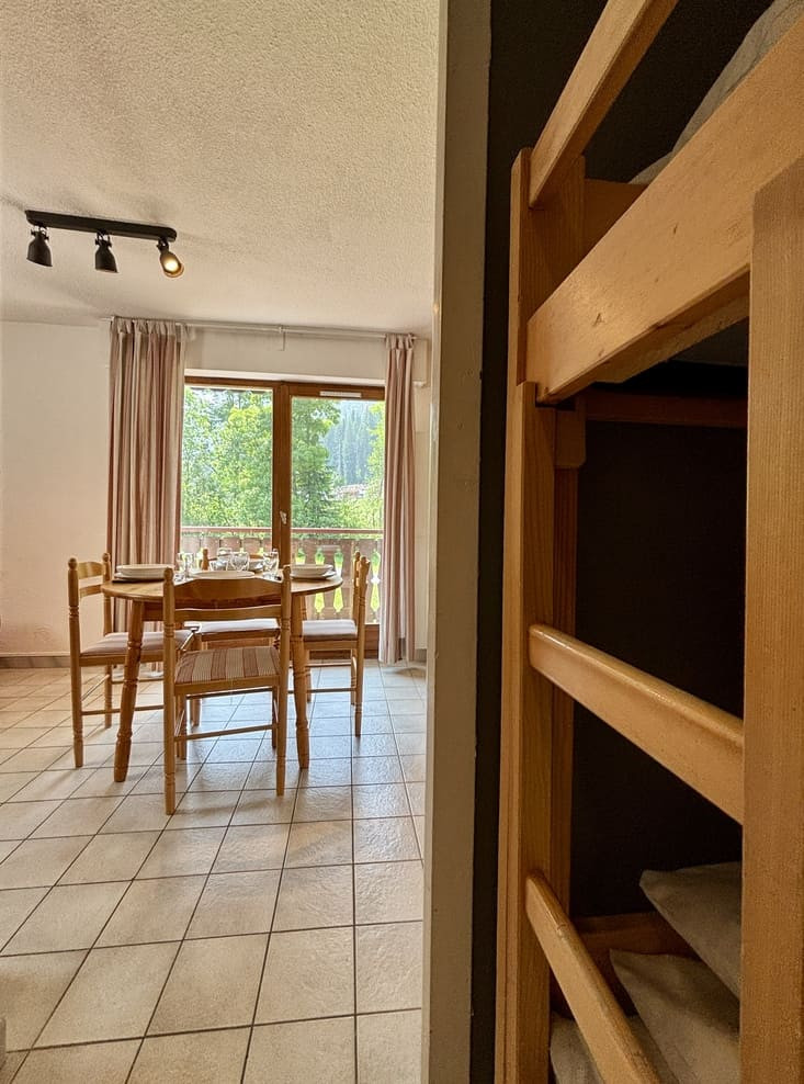 Residence Les Avenières, Apartment 8A, Chatel, Entrance living room, Mountain village