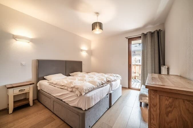 Résidence Les Loges Blanches, chambre 2 lits simples, Châtel Portes du Soleil