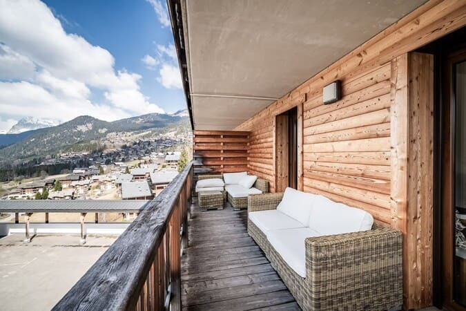 Résidence Les Loges Blanches, terrasse, Châtel vacance soleil