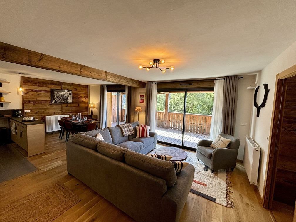 Résidence Les Soldanelles, appartement 07, salon, Châtel vacances montagne ski neige
