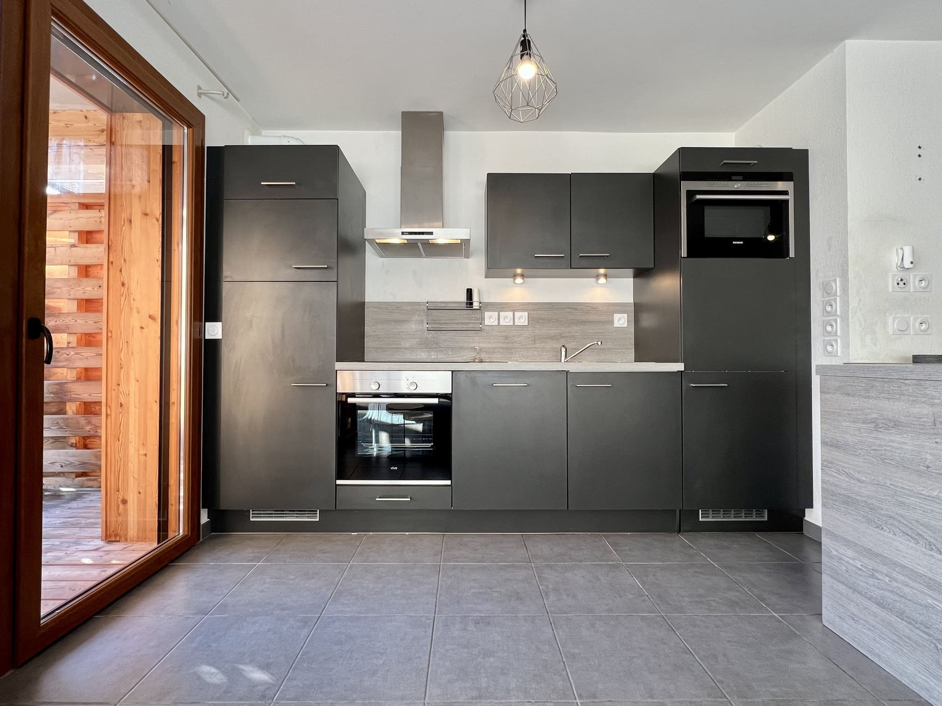 Résidence Loges Blanches Châtel, appartement 201B, Cuisine, Location Chatel Reservation