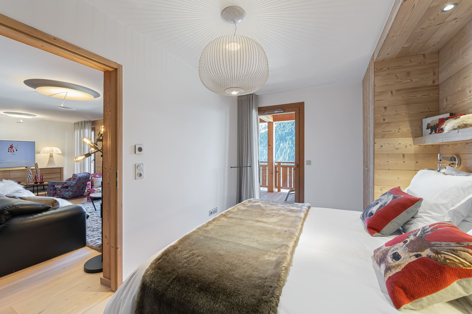 P'tite Grange residence Châtel Boude, Double bedroom, Ski rental