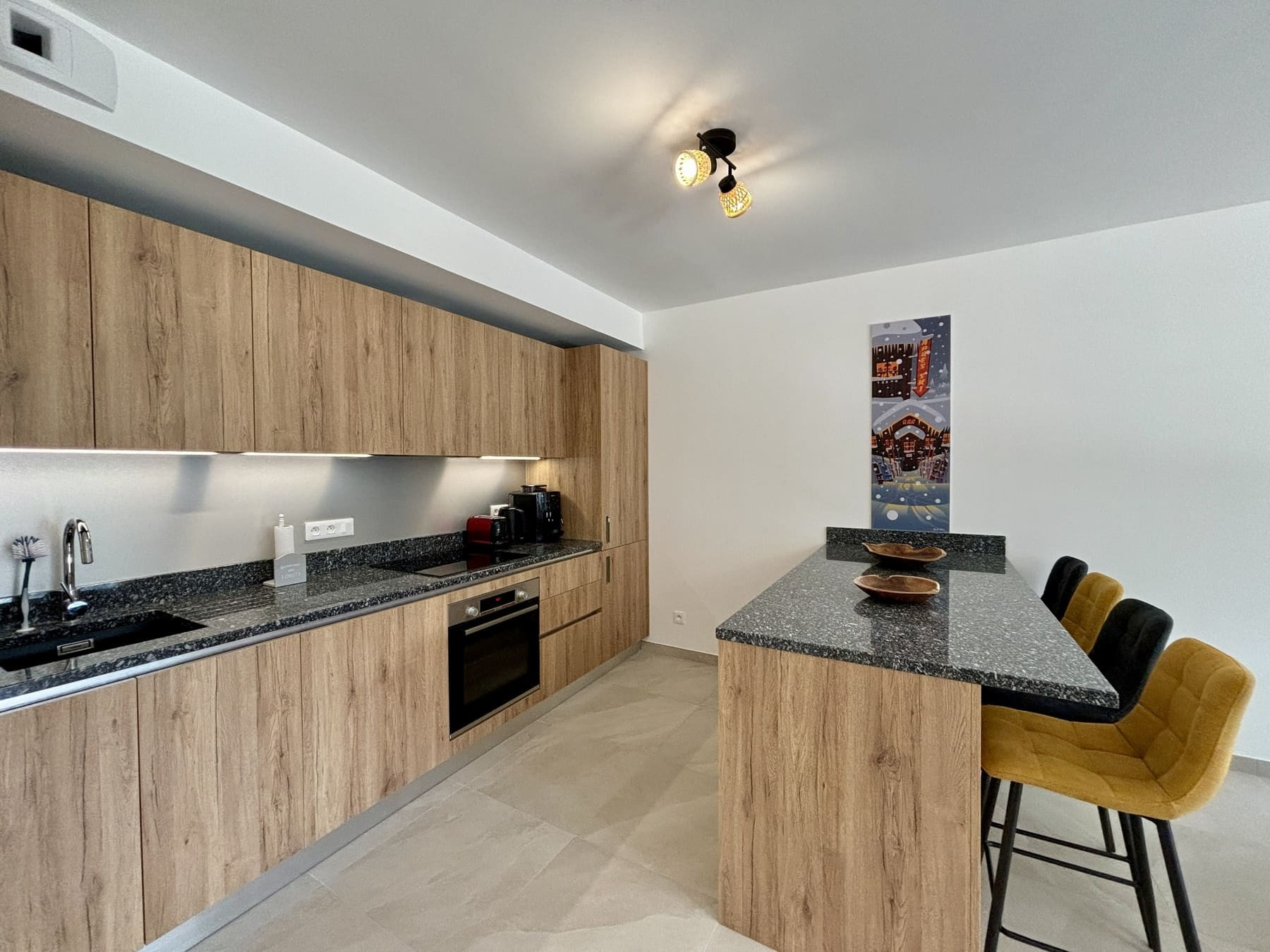 Résidence Thélème, Appartement 202, Kitchen, Châtel Portes du Soleil
