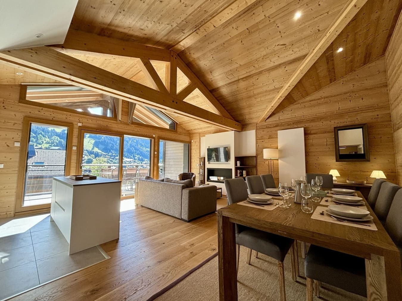 Résidence Thélème, Appartement 402, Living room, Châtel Reservation