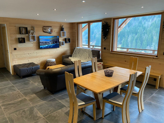 Appartement 103, résidence Bois Colombe, séjour, Châtel Portes du Soleil