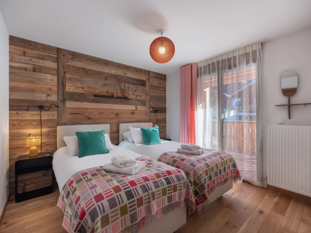Appartement 12A, Résidence Les Soldanelles, Châtel, Chambre 2 lits simples, Vacances en famille