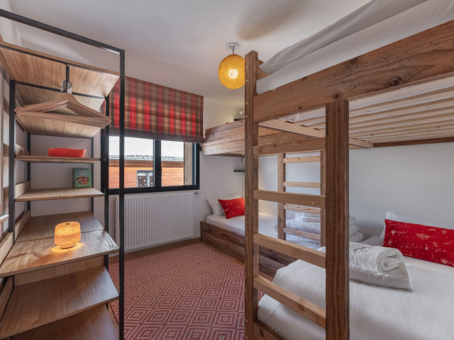 Appartement 12A, Résidence Les Soldanelles, Châtel, Chambre 2 lits superposés, Pistes de ski