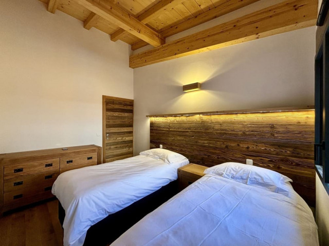 Apartment 14 in residence Les Soldanelles B, Chatel, Bedroom 2 single beds, Haute Savoie