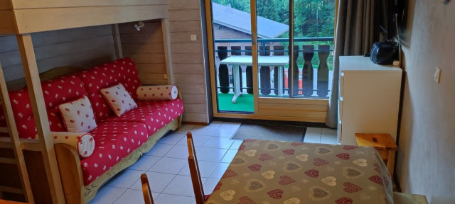 Appartement 3 personnes MOULIN à Châtel, Séjour avec coin salon