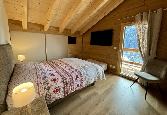 Appartement 301, Résidence Le Panorama, Châtel, Chambre double, Remontées mécaniques
