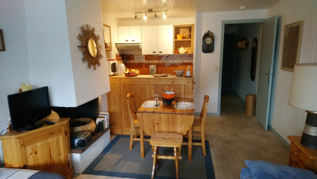 Appartement 404 Résidence Les Rhododendrons, Séjour et cuisine, Châtel Domaine skiable