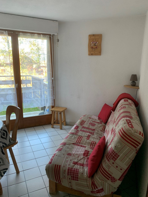 Appartement 5 personnes, résidence les bouquetins, Séjour canapé, Remontées mécaniques Portes du Soleil