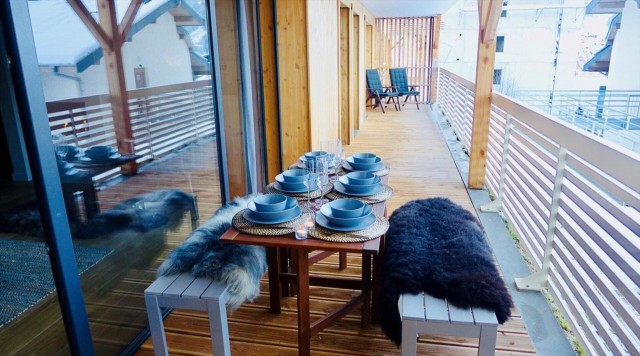Appartement 6 personnes à Châtel résidence 360 centre du village balcon