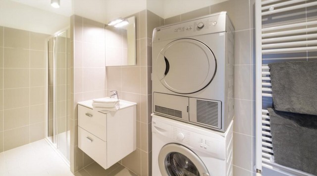 Appartement 6 personnes à Châtel résidence 360 centre du village salle de douche lave linge