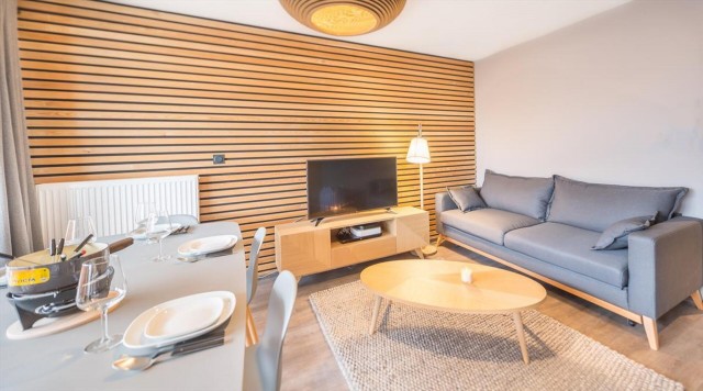 Appartement 6 personnes à Châtel résidence 360 centre du village salon salle à manger