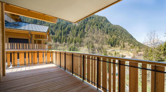 Apartment in Châtel residence 4 Elements, Balcony view, Mountains