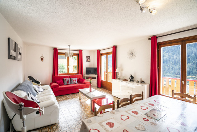 Appartement 8 personnes Chalet Les Pensées, salon et salle à manger, Châtel Les Portes du Soleil