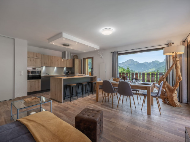 Apartment in Châtel, 4 elements residence, Dining room and kitchen, Châtel 74390