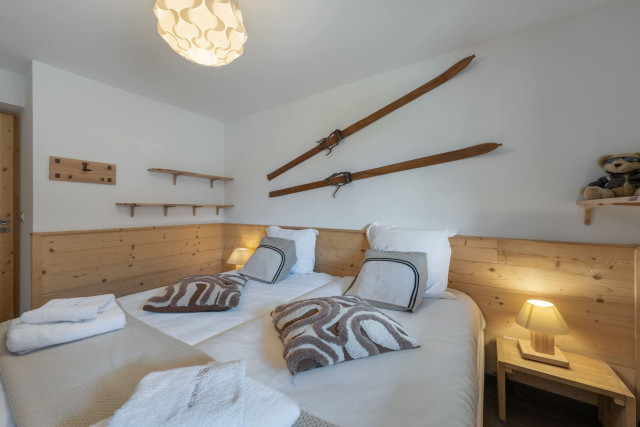 Apartment in Châtel, Bellevue Residence, Bedroom with 2 single bed, Châtel Reservation