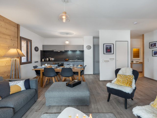 O Rouge Residence, Living Room & Kitchen, Châtel Mountain Village (ALT)