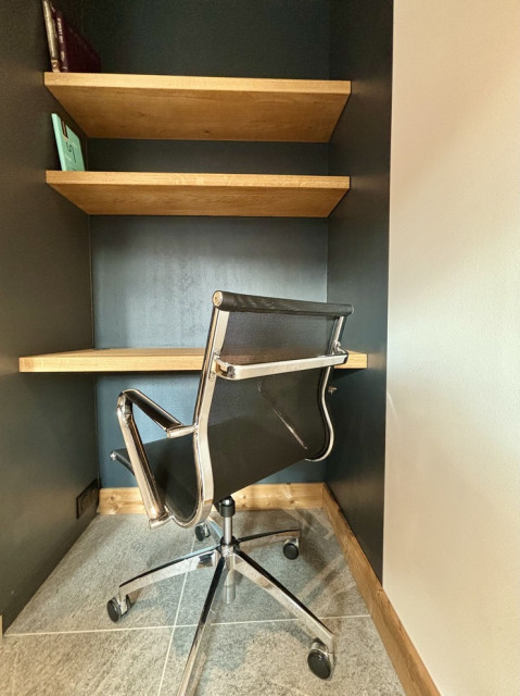 Appartement Alchimie 12C à Châtel, chambre lit double et bureau