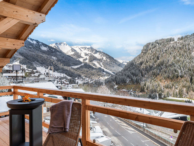 Appartement Attique, Résidence Lioutane, Vue balcon, Mont de Grange 74