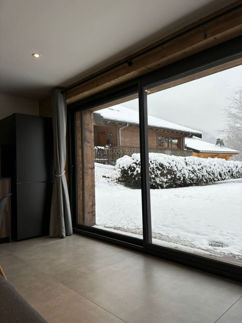 Appartement Bonnati, Séjour vue extérieur, Châtel Télésiège 74