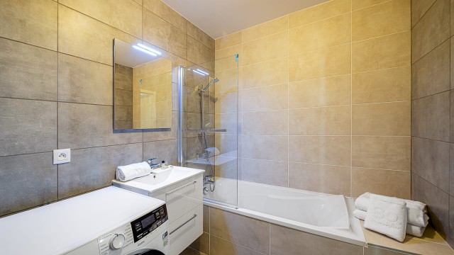 Appartement Chalet des Freinets, 6 personnes, Châtel, salle de bain, lave linge