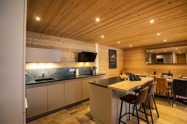 Apartment in chalet 3 Fontaines, Kitchen, Châtel Ski area