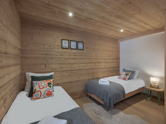 Apartment in chalet 3 fontaines, Bedroom 2 single bed, Châtel