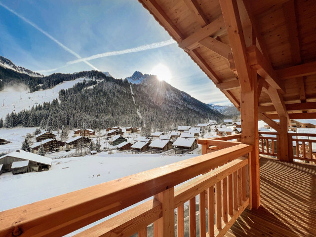 Appartement dans chalet 3 fontaines E4, 8 personnes, Balcon, Châtel hiver