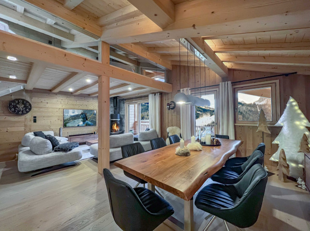Appartement dans chalet 3 fontaines E4, 8 personnes, Salle à manger, Châtel portes du soleil