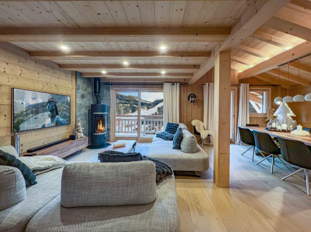 Appartement dans chalet 3 fontaines E4, 8 personnes, Séjour, Châtel 74390
