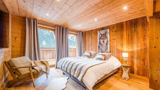 Apartment in chalet CHATOU HAUT, Bedroom double bed, Châtel Ski area