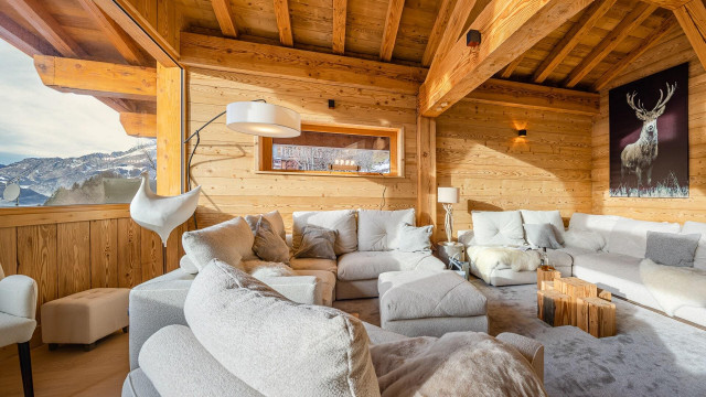 Appartement dans chalet CHATOU HAUT, Salon vue montagnes, Châtel 74390