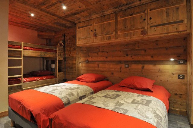 Appartement dans Chalet Imelda, Chambre 2 lits simples et lit superposé, Châtel 74390