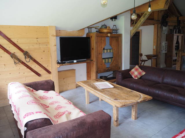 Apartment in chalet la clairière, Châtel, Living room, Family holidays 74390