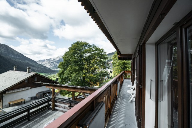 Appartement dans Chalet La Puce Vue du Balcon Châtel  Haute Savoie