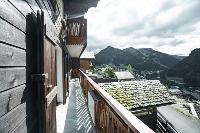 Appartement dans Chalet La Puce Vue du Balcon Châtel  Portes du Soleil